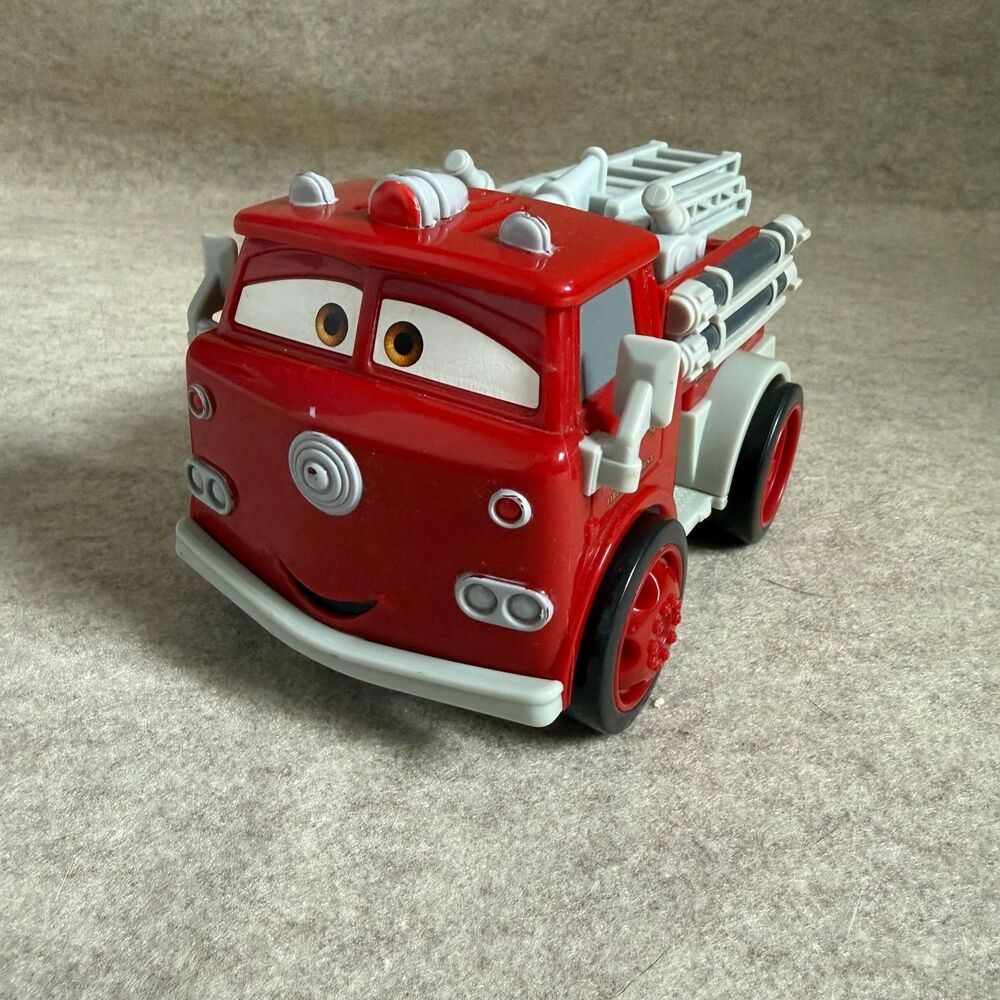 2007 Fisher Price Shake N Go Disney Pixar Cars Red fire truck toy WORKS